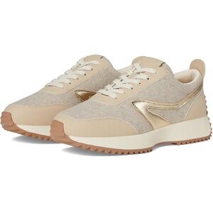 DOLCE VITA | Bossy oatmeal/gold jogging slight platform sneakers/shoes